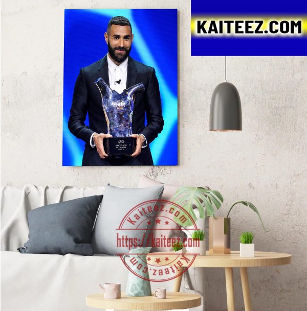 Karim Benzema Is UEFA Mens Player Of The Year 2021 2022 ArtDecor Poster Canvas