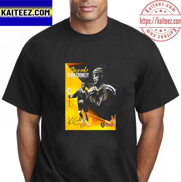 Kevin Crowley Signed With San Diego Seals Vintage T-Shirt