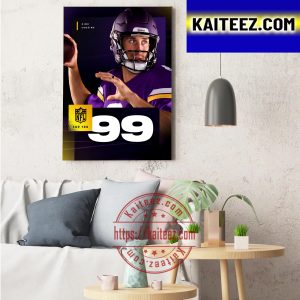 Kirk Cousins In The NFL Top 100 Players Of 2022 Art Decor Poster Canvas