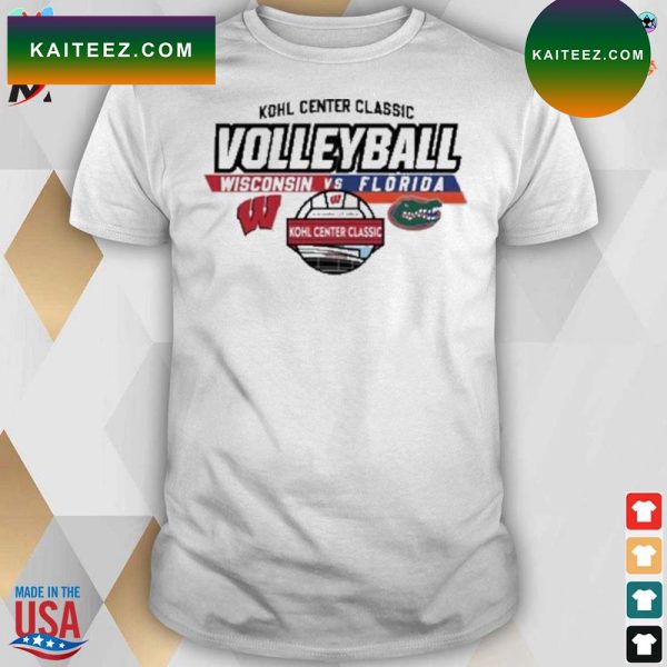 Kohl center classic Wisconsin badgers vs. Florida gators blue 84 2022 Kohl center classic volleyball matchup t-shirt