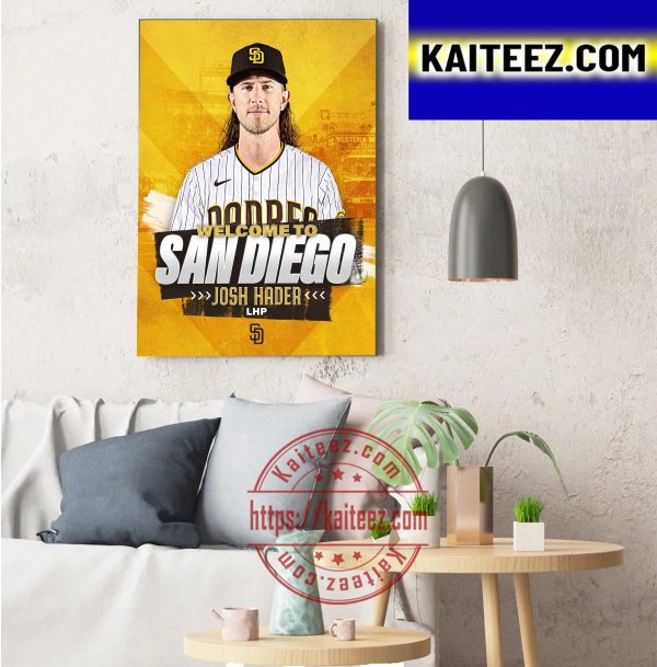 LHP Josh Hader From Milwaukee Brewers to San Diego Padres Art Decor Poster Canvas
