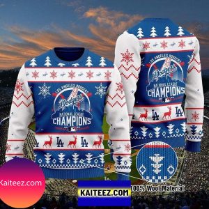 La Dodgers World Champions Christmas Ugly Sweater