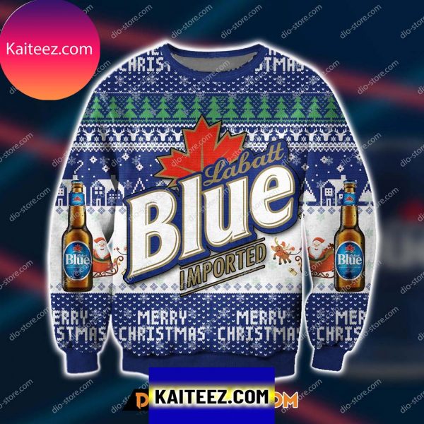 Labatt Blue Beer Knitting Patter Christmas Ugly Sweater
