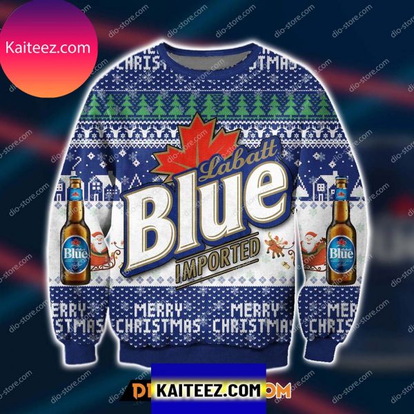 Labatt Blue Beer Knitting Pattern Christmas Ugly Sweater