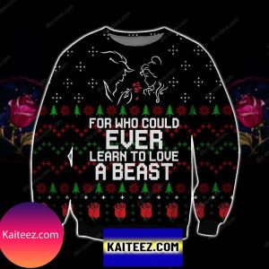 Learn To Love A Beast Knitting Pattern 3d Print Christmas Ugly Sweater