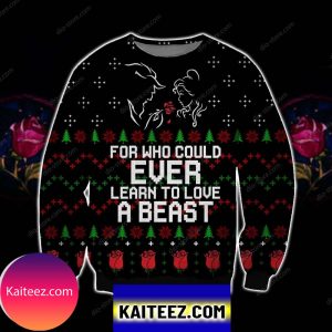 Learn To Love A Beast Knitting Pattern 3d Print Christmas Ugly Sweater