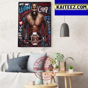 Leon Edwards UFC 278 ArtDecor Poster Canvas