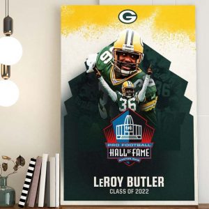 Leroy Butler Packers Hall of Fame Class of 2022 Poster Canvas