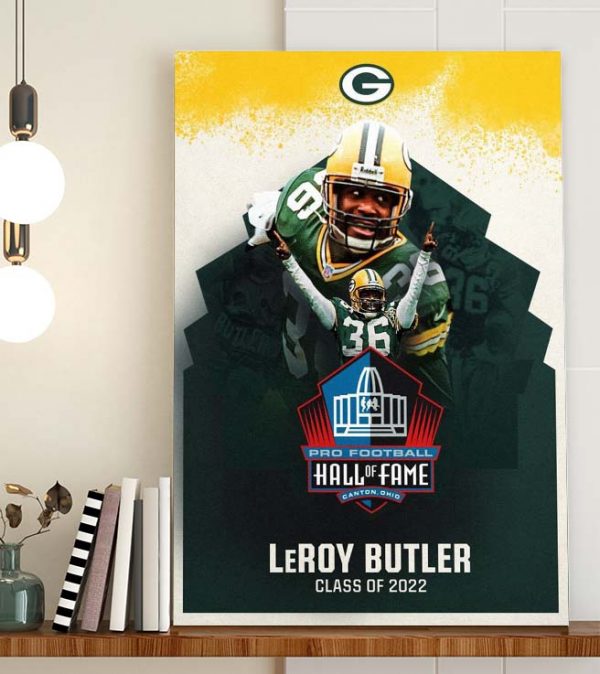 Leroy Butler Packers Hall of Fame Class of 2022 Poster Canvas
