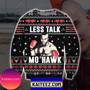 Less Talk More Mohawk Knitting Pattern 3d Print Christmas Ugly Sweater