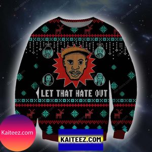 Let That Hate Out Knitting Pattern 3d Print Christmas Ugly Sweater