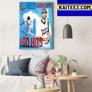 Livan Soto 100 Hits in Trash Panda Art Decor Poster Canvas