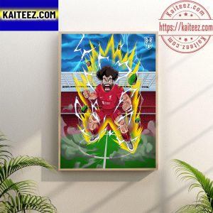Liverpool Champions Community Shield Mohamed Salah Super Power Wall Decor Poster Canvas