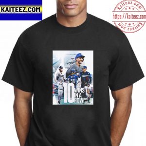Los Angeles Dodgers 10 Wins In A Row MLB Vintage T-Shirt