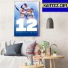 Justin Simmons In The NFL Top 100 Players Of 2022 Art Decor Poster Canvas