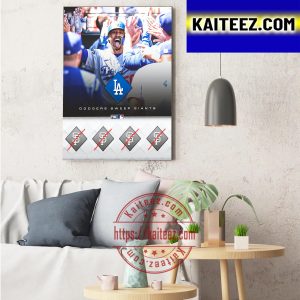 Los Angeles Dodgers Wins 8th Straight Game Against San Francisco Giants Gift Poster Canvas