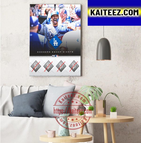 Los Angeles Dodgers Wins 8th Straight Game Against San Francisco Giants Gift Poster Canvas