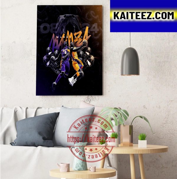 Los Angeles Lakers Legend Kobe Bryant Mamba Day Decorations Poster Canvas