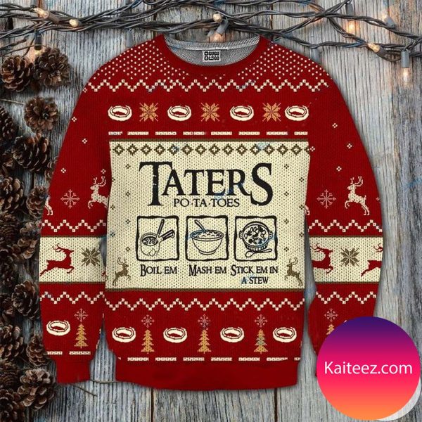 Lotr Taters Potatoes  Christmas Ugly  Sweater