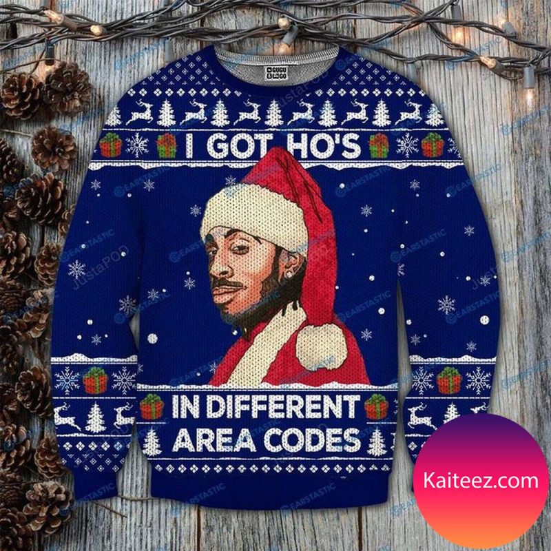 Ludacris I Got Ho s In Different Area Codes Christmas Ugly Sweater Kaiteez