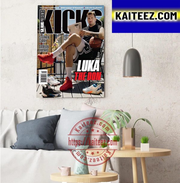 Luka Doncic x Jordan In Cover Magazine Slam Kicks ArtDecor Poster Canvas