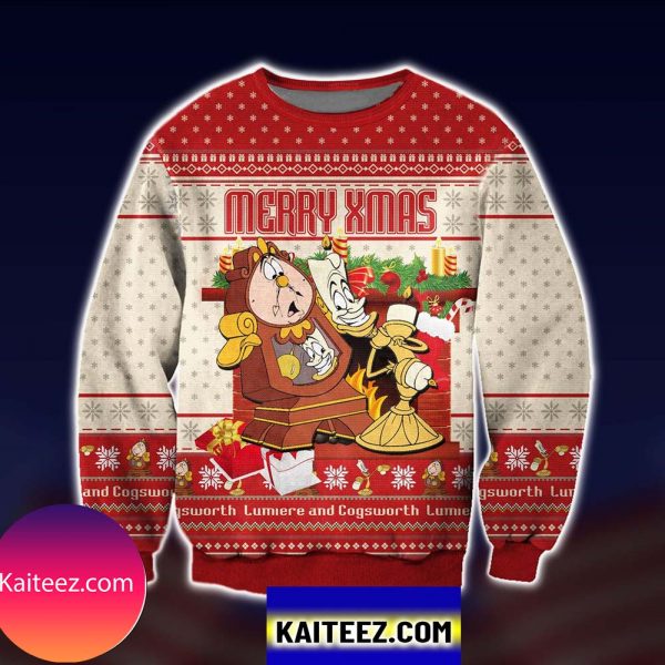 Lumiere And Cogsworth Christmas Ugly Sweater