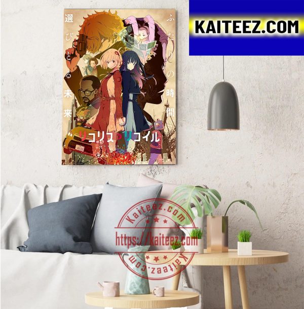 Lycoris Recoil Official Anime Key Visual Decorations Poster Canvas