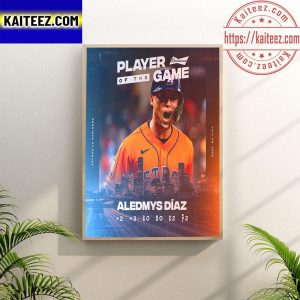 MLB Houston Astros Aledmys Diaz Player Of The Game Wall Decor Poster Canvas