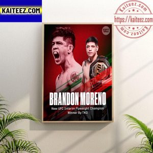 MMA UFC 277 Brandon Moreno Is New UFC Interim Flyweight Champion Wall Decor Poster Canvas