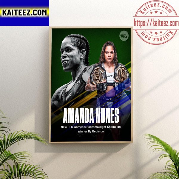 MMA UFC 77 Amanda Nunes Is New UFC Women’s Bantamweight Champion Wall Decor Poster Canvas