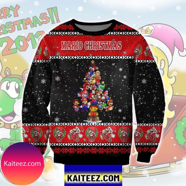 Mario 3d All Over Printed Christmas Ugly Sweater