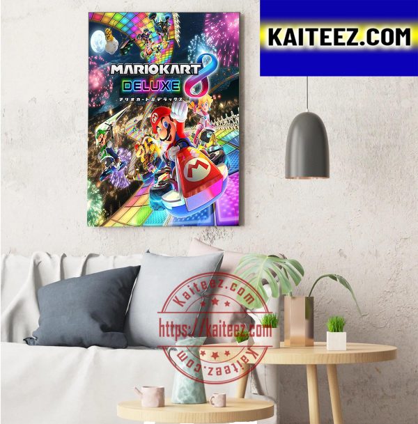 Mario Kart Deluxe Decorations Poster Canvas