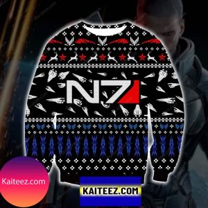 Mass Effect N7 Knitting Pattern 3d Print Christmas Ugly Sweater