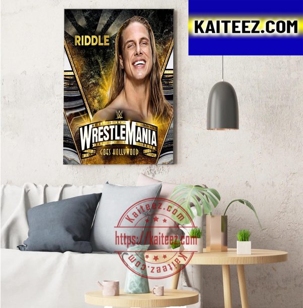 Matthew Riddle In WWE WrestleMania Goes Hollywood Art Decor Poster Canvas