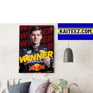 Max Verstappen Oracle Red Bull Racing Is 2022 Belgian GP Winner ArtDecor Poster Canvas