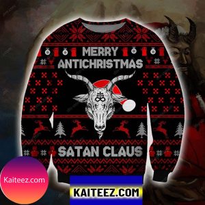 Merry Antichristmas Knitting Pattern 3d Print  Christmas Ugly Sweater