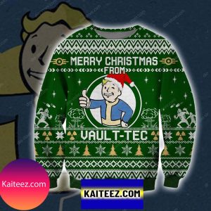 Merry Christmas From Vault Tec Knitting Pattern 3d Print Christmas Ugly Sweater