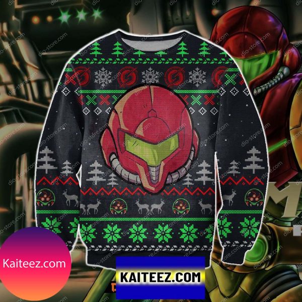 Metroid Game 3d Knitting Pattern Print Christmas Ugly Sweater