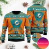 Miami Dolphins Disney Donald Duck Mickey Mouse Goofy Personalized Christmas Ugly Sweater