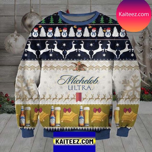 Michelob Ultra Beer 3D Christmas Ugly Sweater