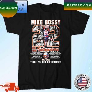 Mike Bossy 22 New York Islanders Signature 1957 2022 Thank You For The Memories T-Shirt