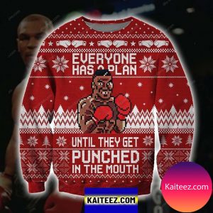 Mike Tyson Everyone Has A Plan Until They Get Punched In The Mouth Christmas Ugly Sweater