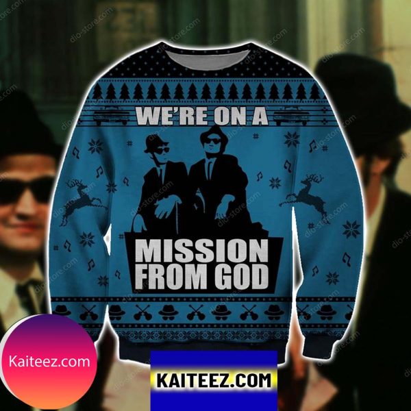 Mission From God 3d Print Christmas Ugly Sweater