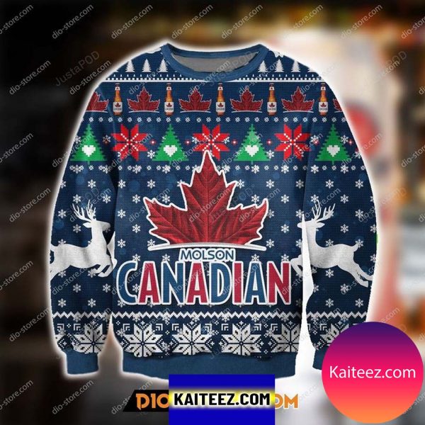 Molson Canadian Beer Knitting Pattern Christmas Ugly Sweater