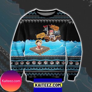 Monkey.d. Luffy Meets Jack Sparrow Christmas Ugly Sweater