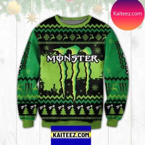 Monster Logo 3D Christmas Ugly Sweater