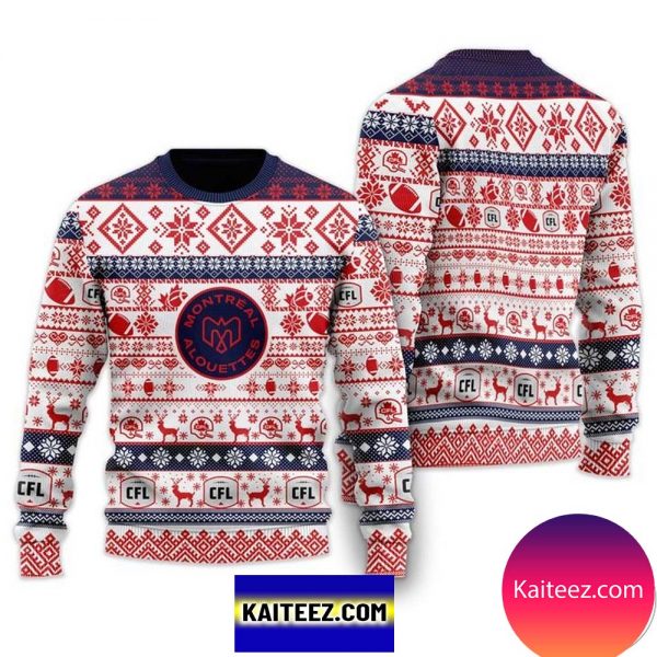 Montreal Alouettes Christmas Ugly Sweater