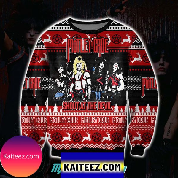 Motley Crue 3d Print  Christmas Ugly Sweater