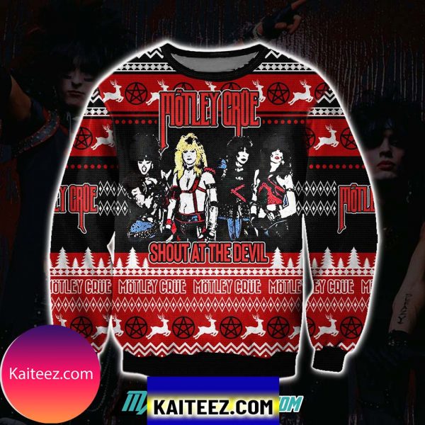 Motley Crue 3d Print Christmas Ugly Sweater