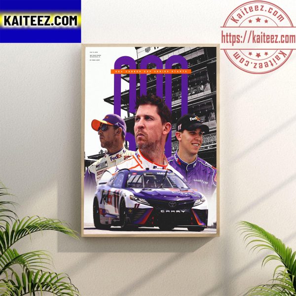 NASCAR Cup Series FedEx Toyota Camry Denny Hamlin 600 Career Cup Series Starts Wall Decor Poster Canvas